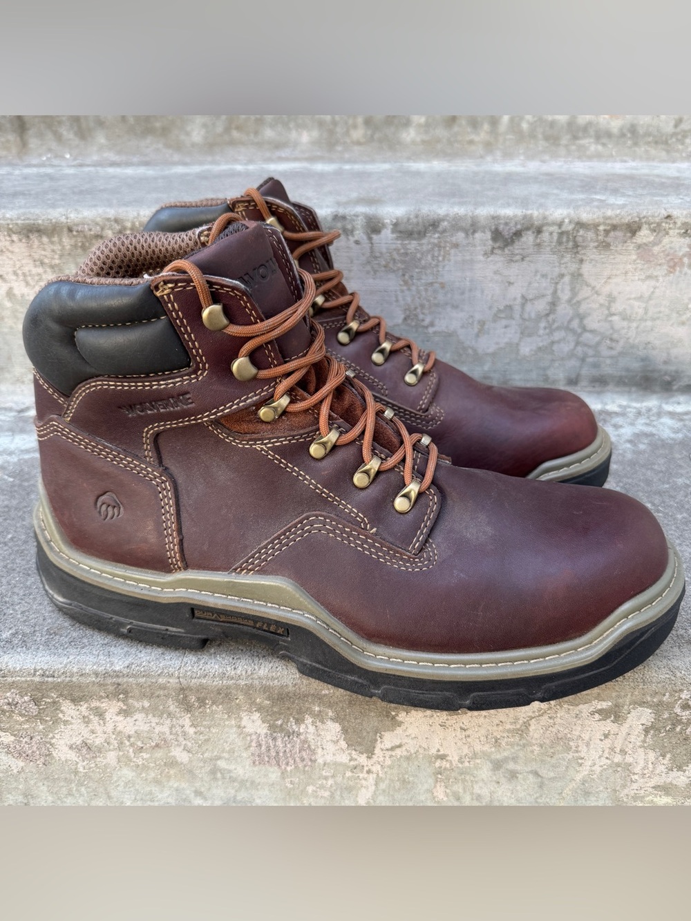 Wolverine - Men's Raider Durashocks CarbonMax 6" Work Boots Brown Size 12 EW